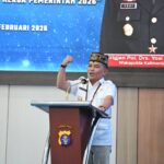 Gubernur Agustiar Sabran saat menyampaikan arahannya pada Rapim Polda Kalteng. Ist