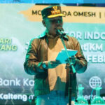 Gubernur Kalteng, H. Agustiar Sabran, saat menyampaikan sambutan pada acara Gebyar Undian Taheta periode XXIX tahun 2025 di GOR Indoor Serbaguna Palangka Raya, Sabtu (7/2/2026). Ist