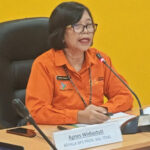 Kepala BPS Provinsi Kalteng Agnes Widiastuti saat paparkan lima BRS