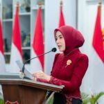 Ketua TP-PKK Provinsi Kalimantan Tengah Aisyah Thisia Agustiar Sabran saat memberikan sambutan. (foto : Ist)