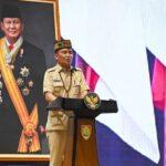 Gubernur Kalteng Agustiar Sabran saat menyampaikan sambutannya. (Foto : Ist)