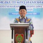 Gubernur Kalimantan Tengah H. Agustiar Sabran saat menyampaikan sambutannya pada pelepasan Kafilah Kalimantan Tengah yang berlaga pada MTQH Nasional XXXI di Kota Semarang, Jawa Tengah. (Foto : Biro Kesra)